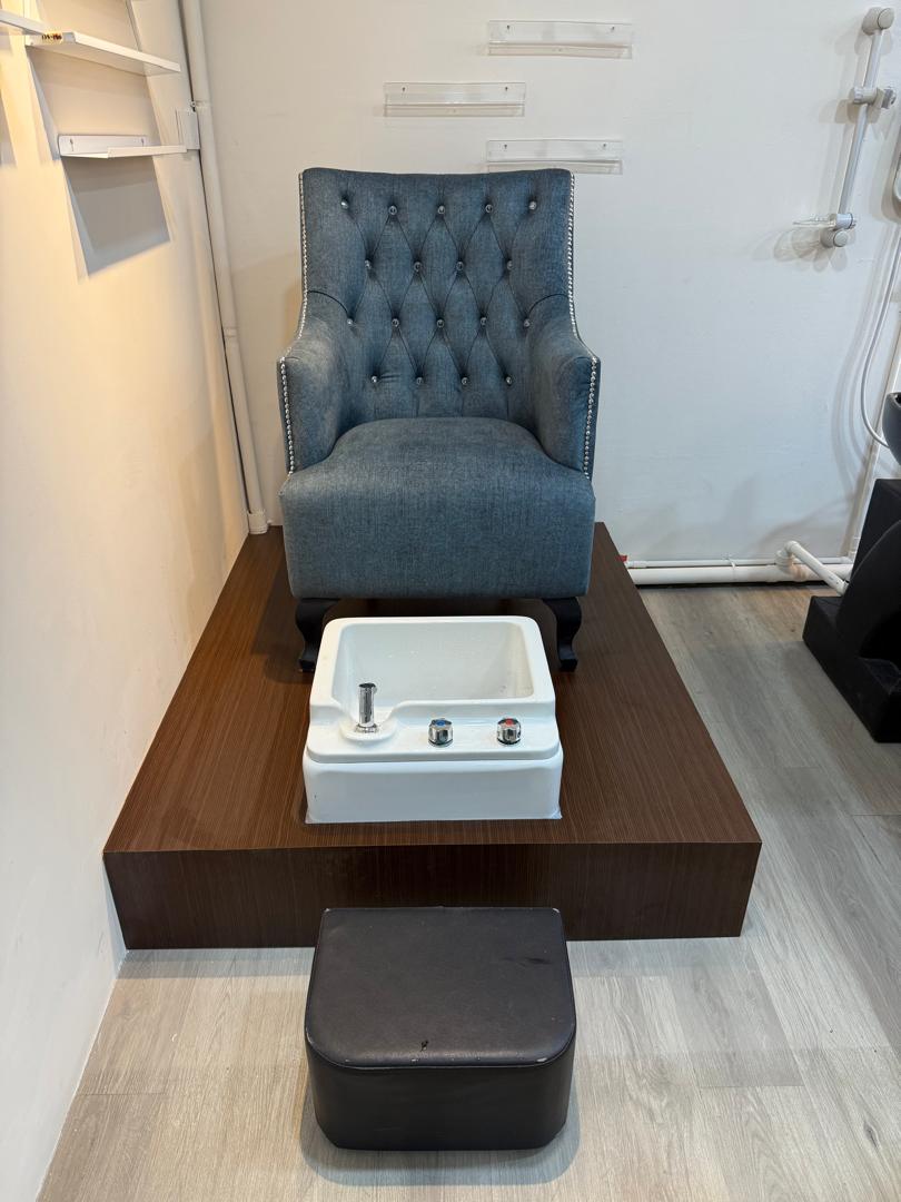 Barber & Nail Spa - Pedicure station front view