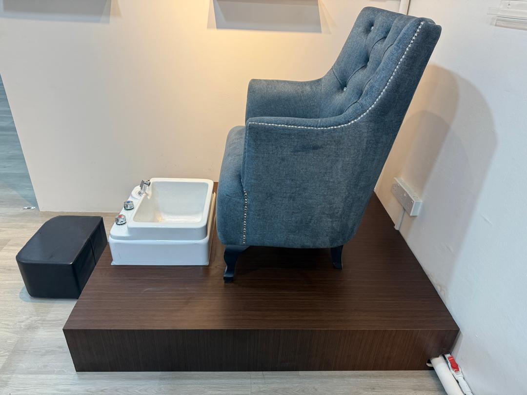 Barber & Nail Spa - Pedicure station side view